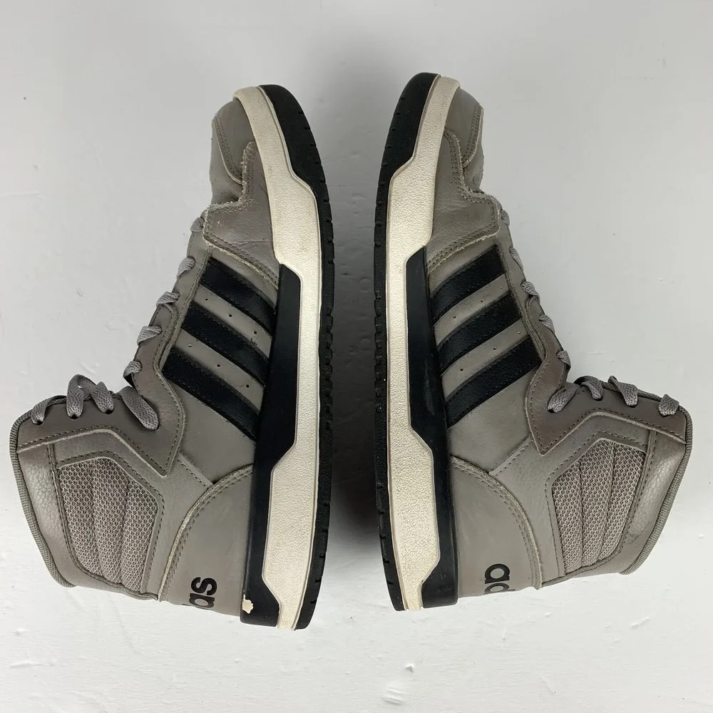 Adidas Entrap Mid Sneakers Gray &‎ Black Basketball Shoes Ortholite Men's 9 READ